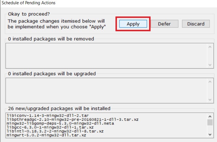 Install MinGW on Windows: Step 6