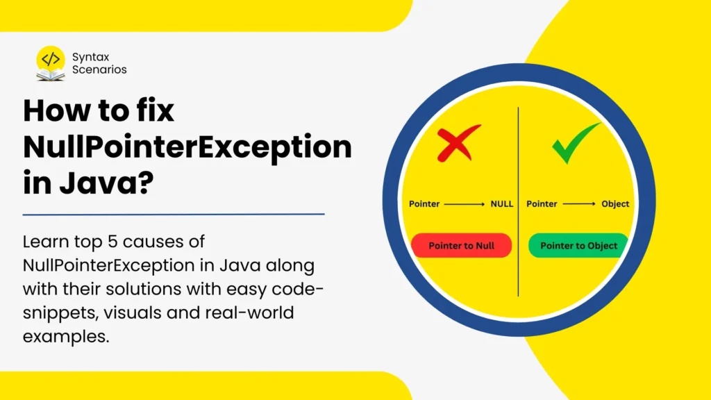 null pointer exception in java