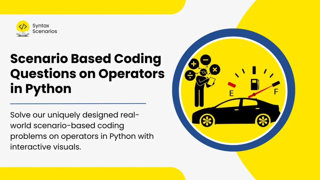 scenario based coding questions on operators in python