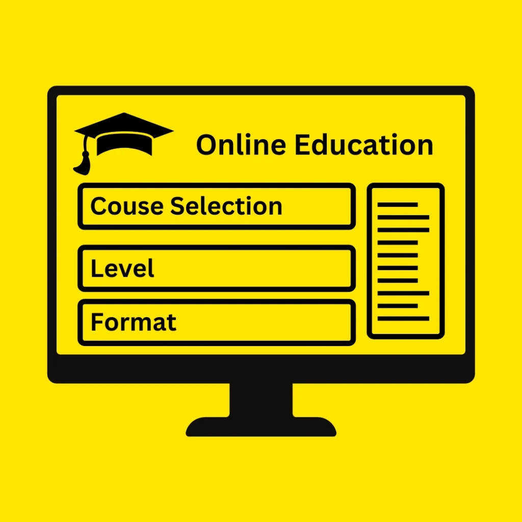 Online Education course selection system in C++ using nested if-else statements