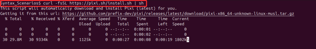 Pixi Installation
