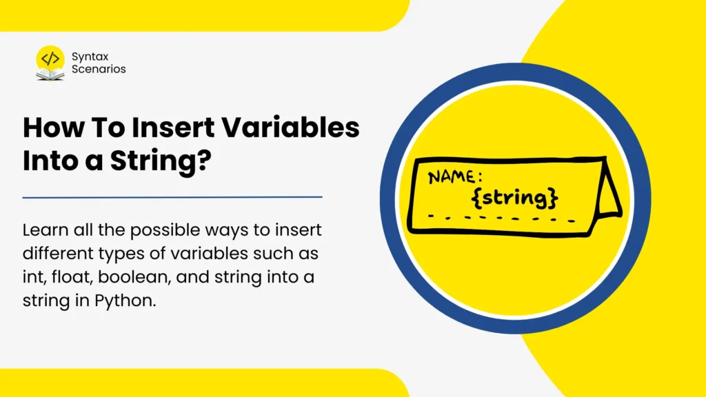 insert variables into a string python