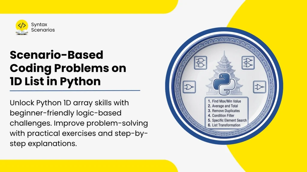 Scenario-Based Coding Problems on 1D List in Python