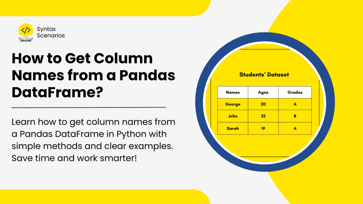 how to get column names from pandas dataframe