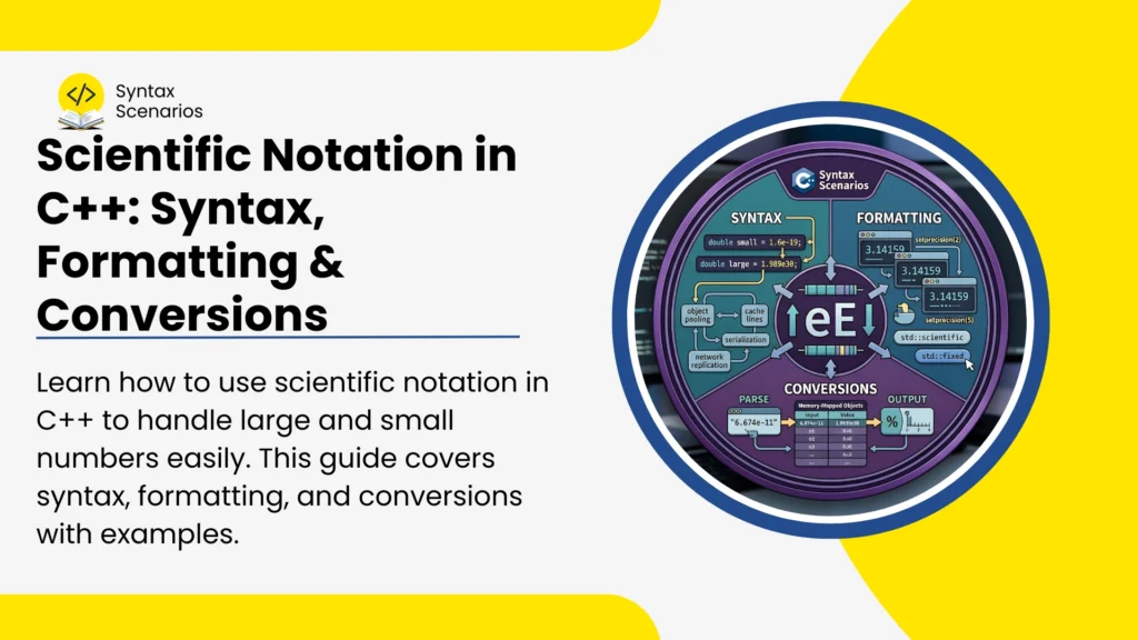 Scientific Notation in C++: Syntax, Formatting & Conversions
