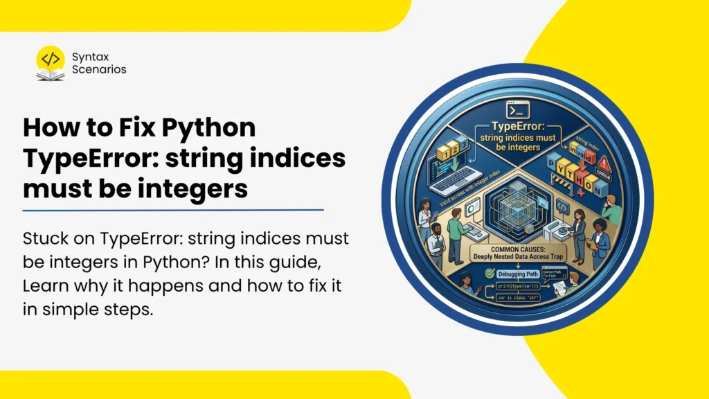 How to Fix Python TypeError: string indices must be integers