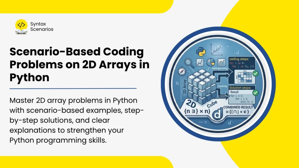 Scenario-Based Coding Problems on 2D Arrays in Python