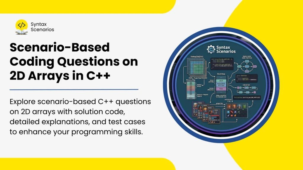 Scenario-Based Coding Questions on 2D Arrays in C++