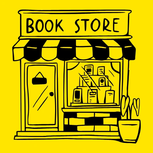 A small bookstore with books on display.
