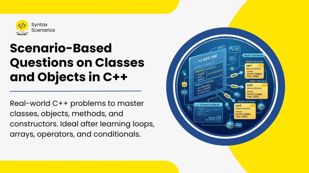 Scenario-Based Questions on Classes and Objects in C++