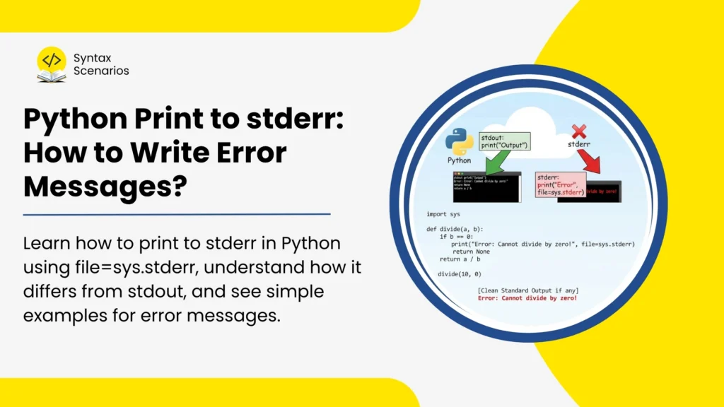 Python Print to stderr: How to Write Error Messages?